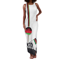 Malawi Independence Day Tank Maxi Dress Patriotic Flag Design Soldier Silhouette