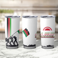 Malawi Independence Day Tumbler Cup Patriotic Flag Design Soldier Silhouette