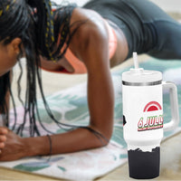 Malawi Independence Day Tumbler With Handle Patriotic Flag Design Soldier Silhouette