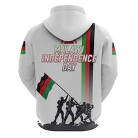 Malawi Independence Day Zip Hoodie Patriotic Flag Design Soldier Silhouette