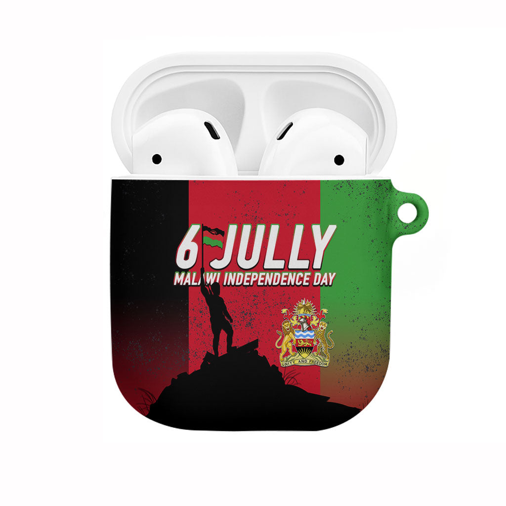 Malawi Independence Day 6 July AirPods Case Malawian Flag Grunge Soldier