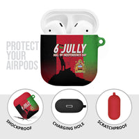 Malawi Independence Day 6 July AirPods Case Malawian Flag Grunge Soldier