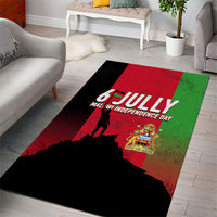 Malawi Independence Day 6 July Area Rug Malawian Flag Grunge Soldier