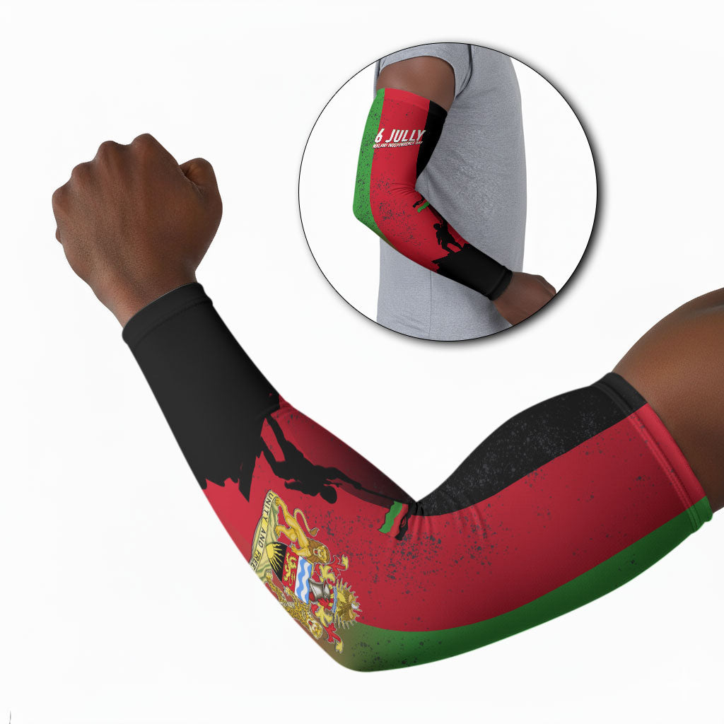 Malawi Independence Day 6 July Arm Sleeves Malawian Flag Grunge Soldier