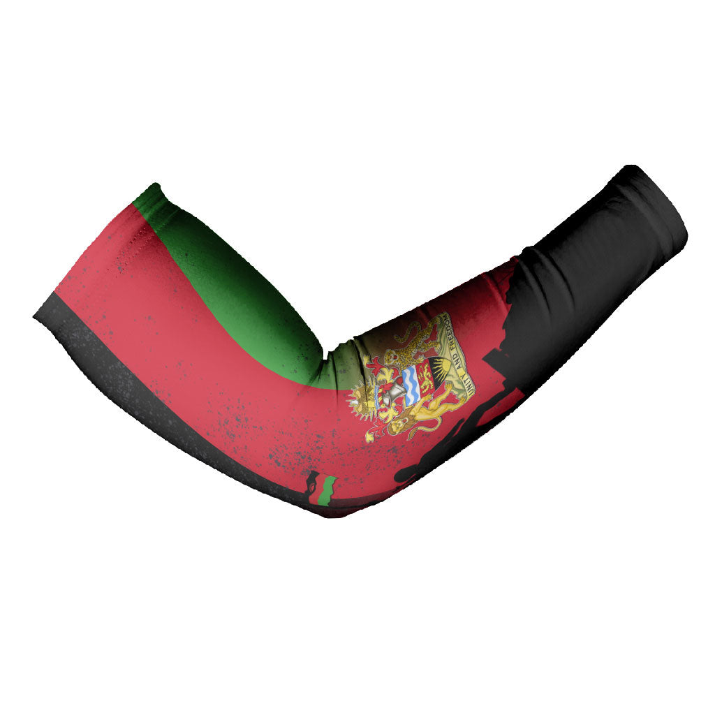 Malawi Independence Day 6 July Arm Sleeves Malawian Flag Grunge Soldier
