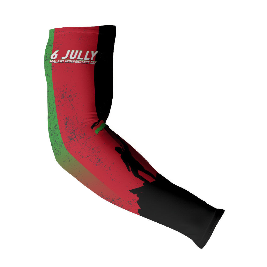 Malawi Independence Day 6 July Arm Sleeves Malawian Flag Grunge Soldier