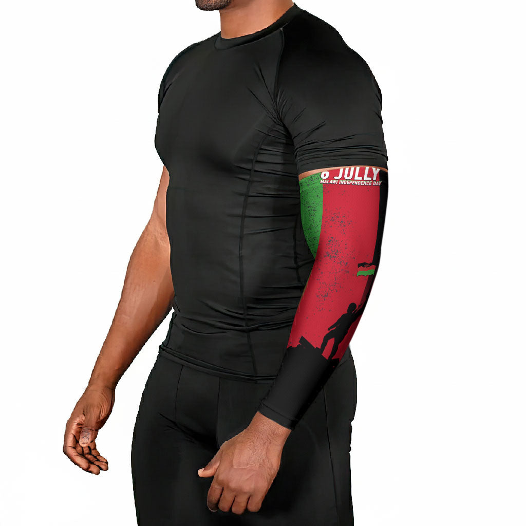 Malawi Independence Day 6 July Arm Sleeves Malawian Flag Grunge Soldier