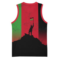 Malawi Independence Day 6 July Basketball Jersey Malawian Flag Grunge Soldier