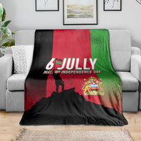 Malawi Independence Day 6 July Blanket Malawian Flag Grunge Soldier