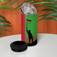 Malawi Independence Day 6 July 4 in 1 Can Cooler Tumbler Malawian Flag Grunge Soldier
