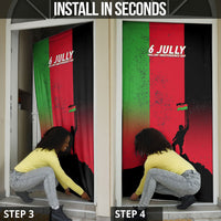 Malawi Independence Day 6 July Door Cover Malawian Flag Grunge Soldier