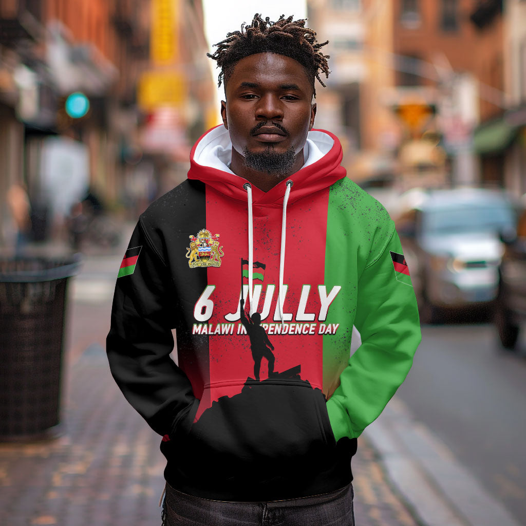 Malawi Independence Day 6 July Hoodie Malawian Flag Grunge Soldier