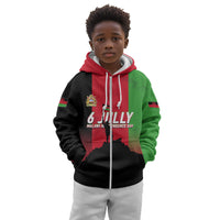 Malawi Independence Day 6 July Kid Hoodie Malawian Flag Grunge Soldier