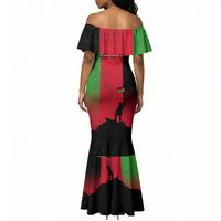 Malawi Independence Day 6 July Mermaid Dress Malawian Flag Grunge Soldier