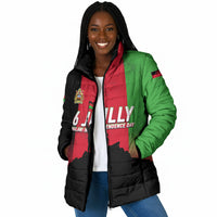 Malawi Independence Day 6 July Padded Jacket Malawian Flag Grunge Soldier