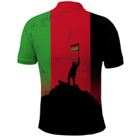Malawi Independence Day 6 July Polo Shirt Malawian Flag Grunge Soldier