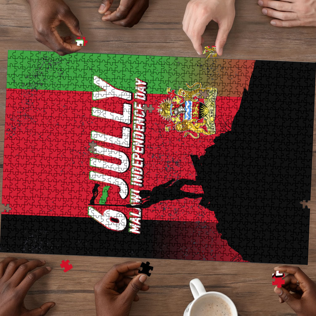 Malawi Independence Day 6 July Puzzle Malawian Flag Grunge Soldier