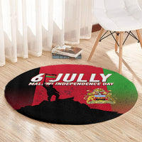 Malawi Independence Day 6 July Round Carpet Malawian Flag Grunge Soldier