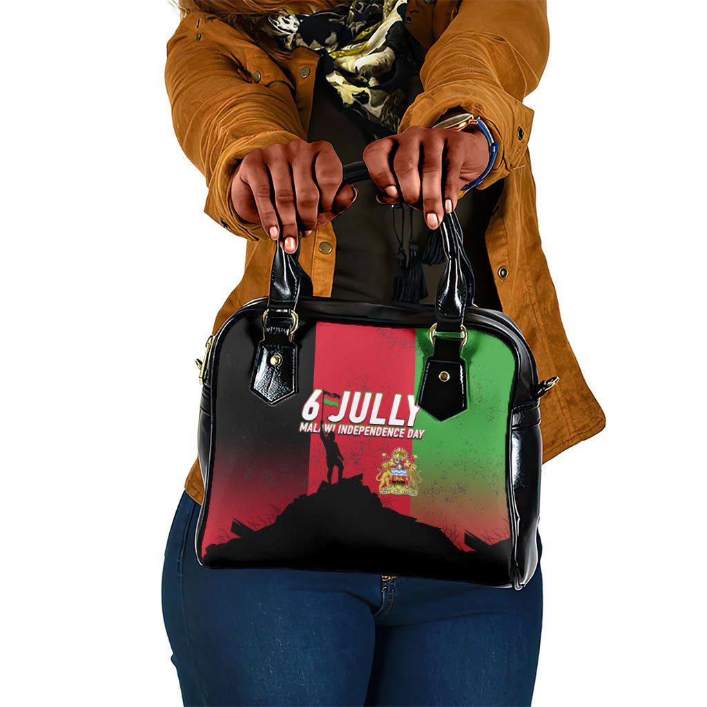 Malawi Independence Day 6 July Shoulder Handbag Malawian Flag Grunge Soldier
