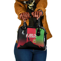 Malawi Independence Day 6 July Shoulder Handbag Malawian Flag Grunge Soldier