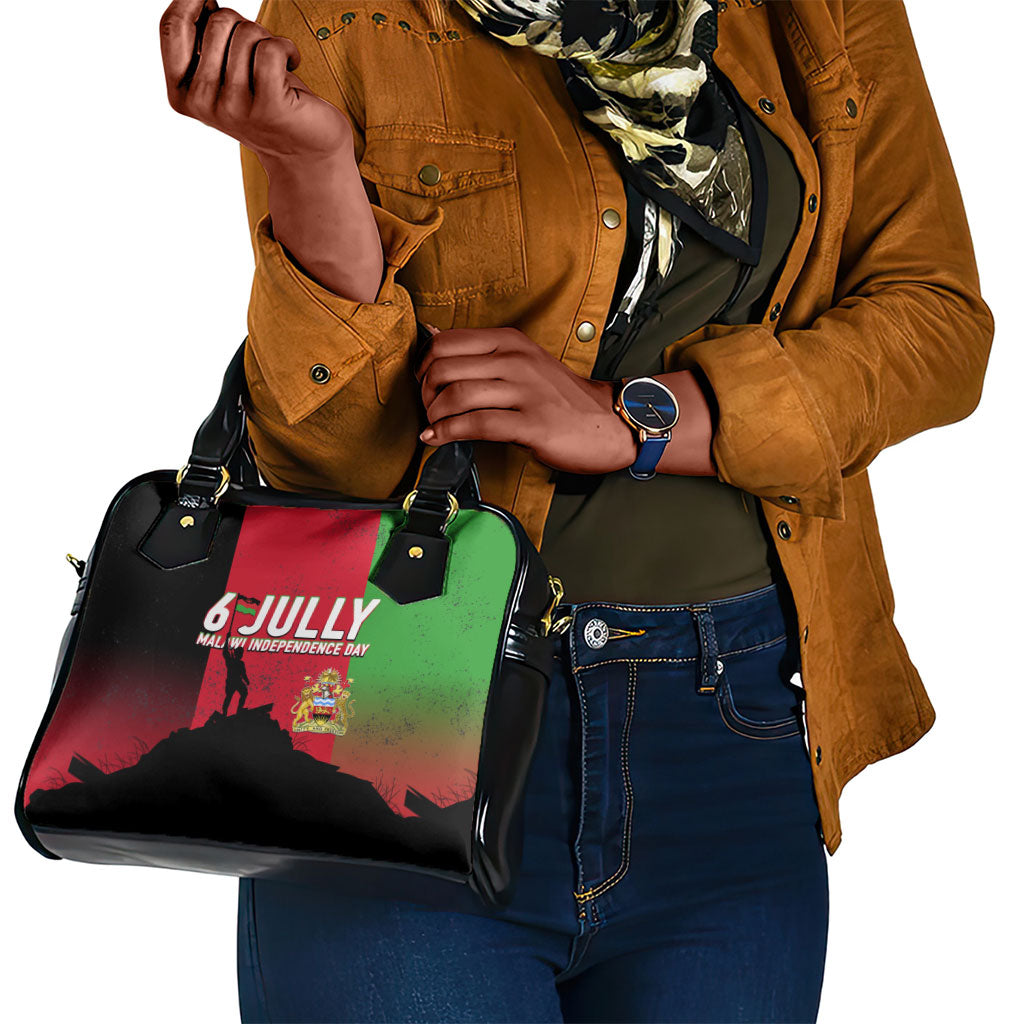 Malawi Independence Day 6 July Shoulder Handbag Malawian Flag Grunge Soldier
