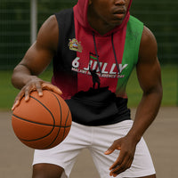 Malawi Independence Day 6 July Sleeveless Hoodie Malawian Flag Grunge Soldier