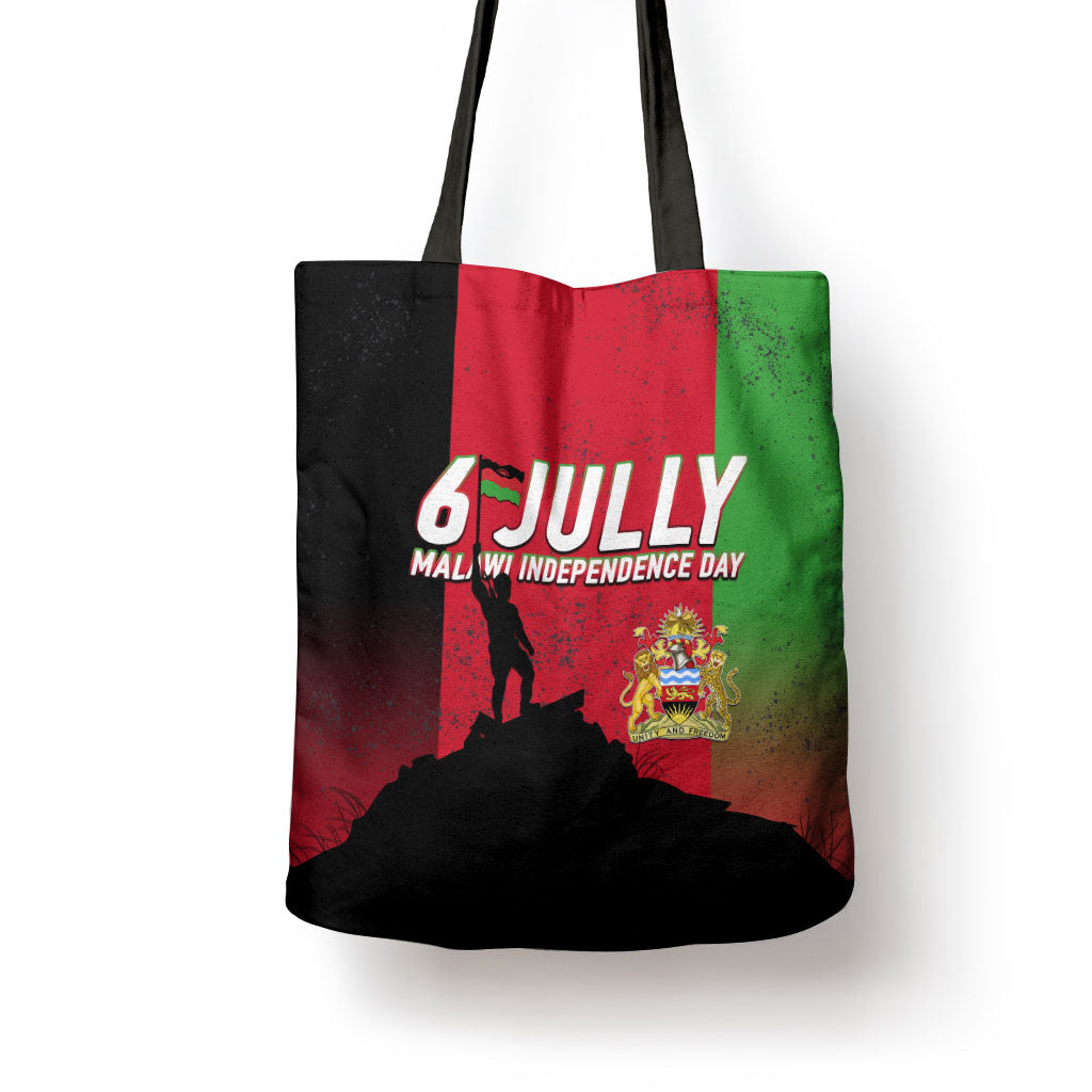 Malawi Independence Day 6 July Tote Bag Malawian Flag Grunge Soldier