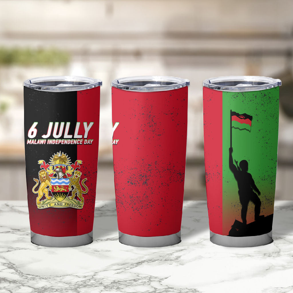 Malawi Independence Day 6 July Tumbler Cup Malawian Flag Grunge Soldier