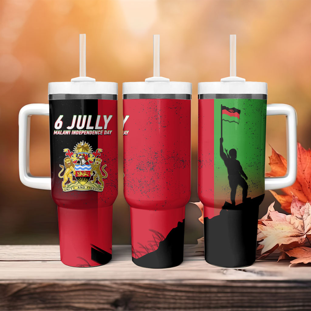 Malawi Independence Day 6 July Tumbler With Handle Malawian Flag Grunge Soldier