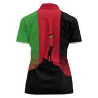 Malawi Independence Day 6 July Women Polo Shirt Malawian Flag Grunge Soldier