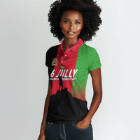 Malawi Independence Day 6 July Women Polo Shirt Malawian Flag Grunge Soldier