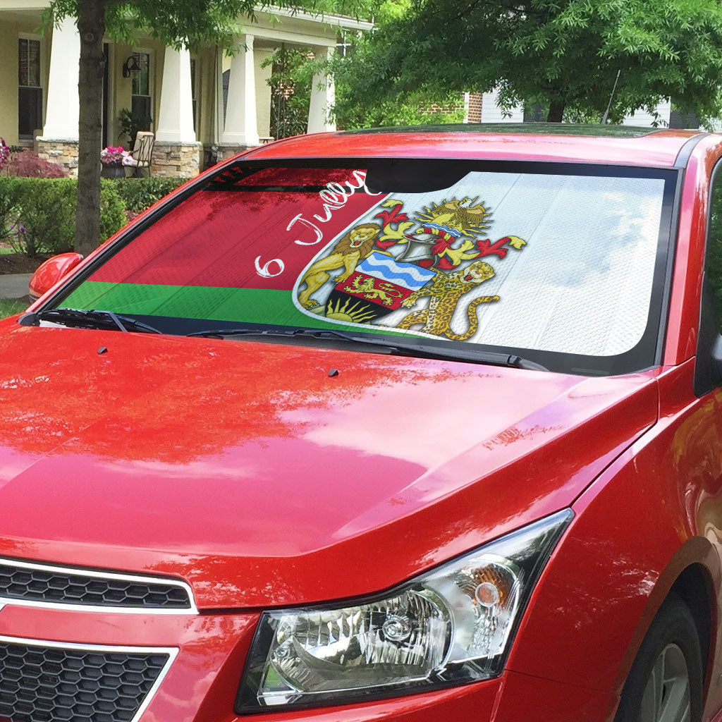 Malawi Independence Day 6 July Auto Sun Shade Malawian Coat Of Arms Flag Ribbon