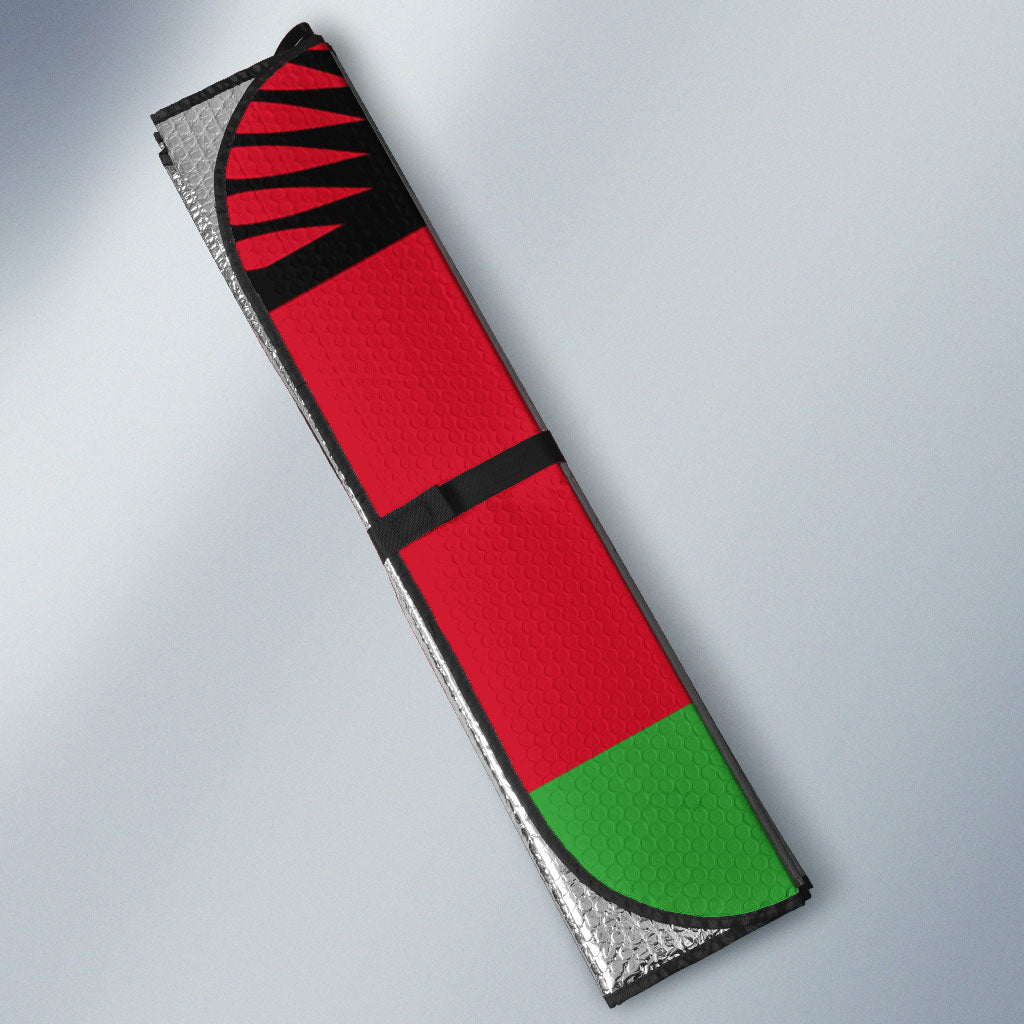 Malawi Independence Day 6 July Auto Sun Shade Malawian Coat Of Arms Flag Ribbon