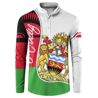 Malawi Independence Day 6 July Button Sweatshirt Malawian Coat Of Arms Flag Ribbon