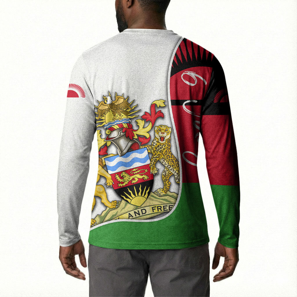 Malawi Independence Day 6 July Button Sweatshirt Malawian Coat Of Arms Flag Ribbon