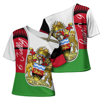 Malawi Independence Day 6 July Cross Shoulder Shirt Malawian Coat Of Arms Flag Ribbon