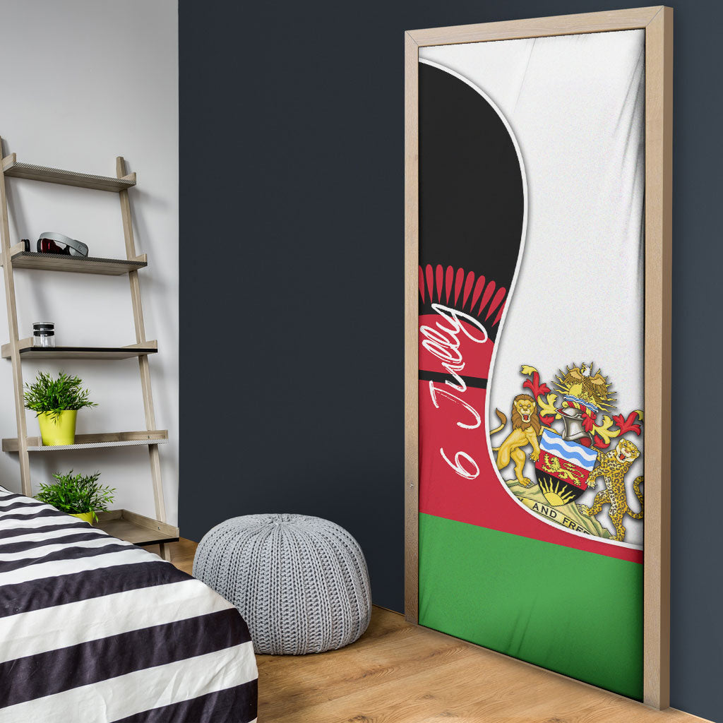 Malawi Independence Day 6 July Door Cover Malawian Coat Of Arms Flag Ribbon