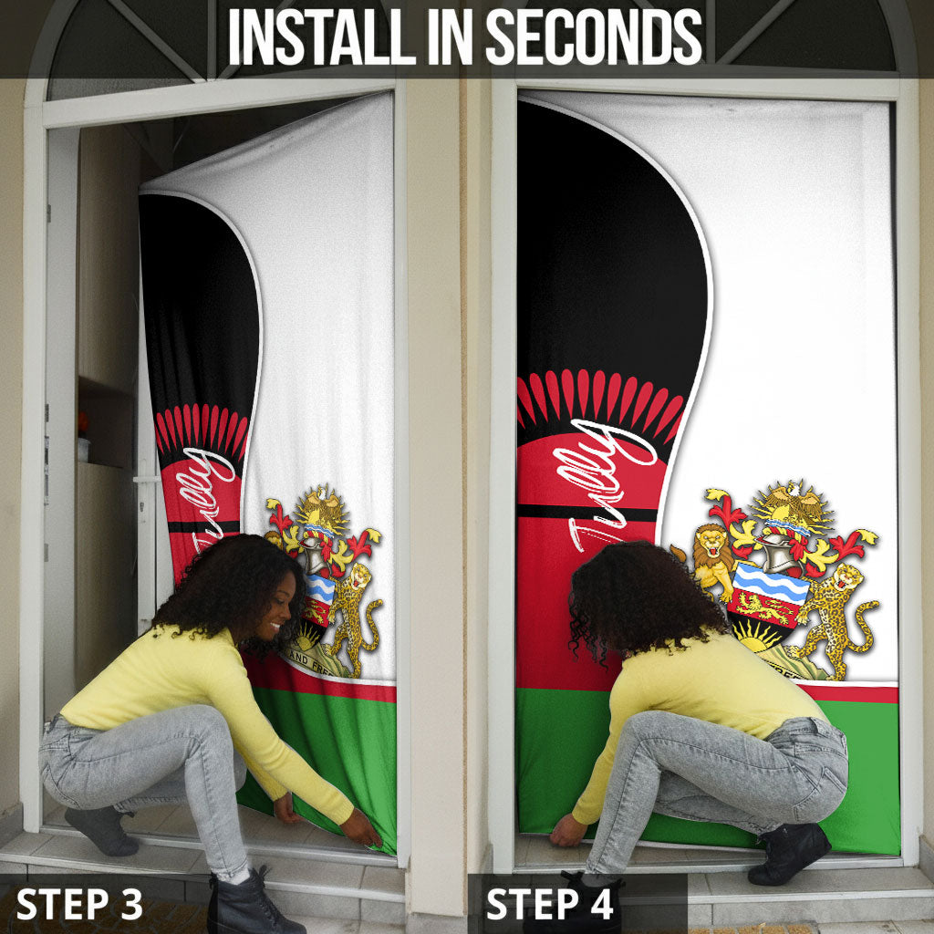 Malawi Independence Day 6 July Door Cover Malawian Coat Of Arms Flag Ribbon