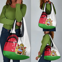 Malawi Independence Day 6 July Grocery Bag Malawian Coat Of Arms Flag Ribbon