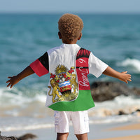 Malawi Independence Day 6 July Kid Hawaiian Shirt Malawian Coat Of Arms Flag Ribbon