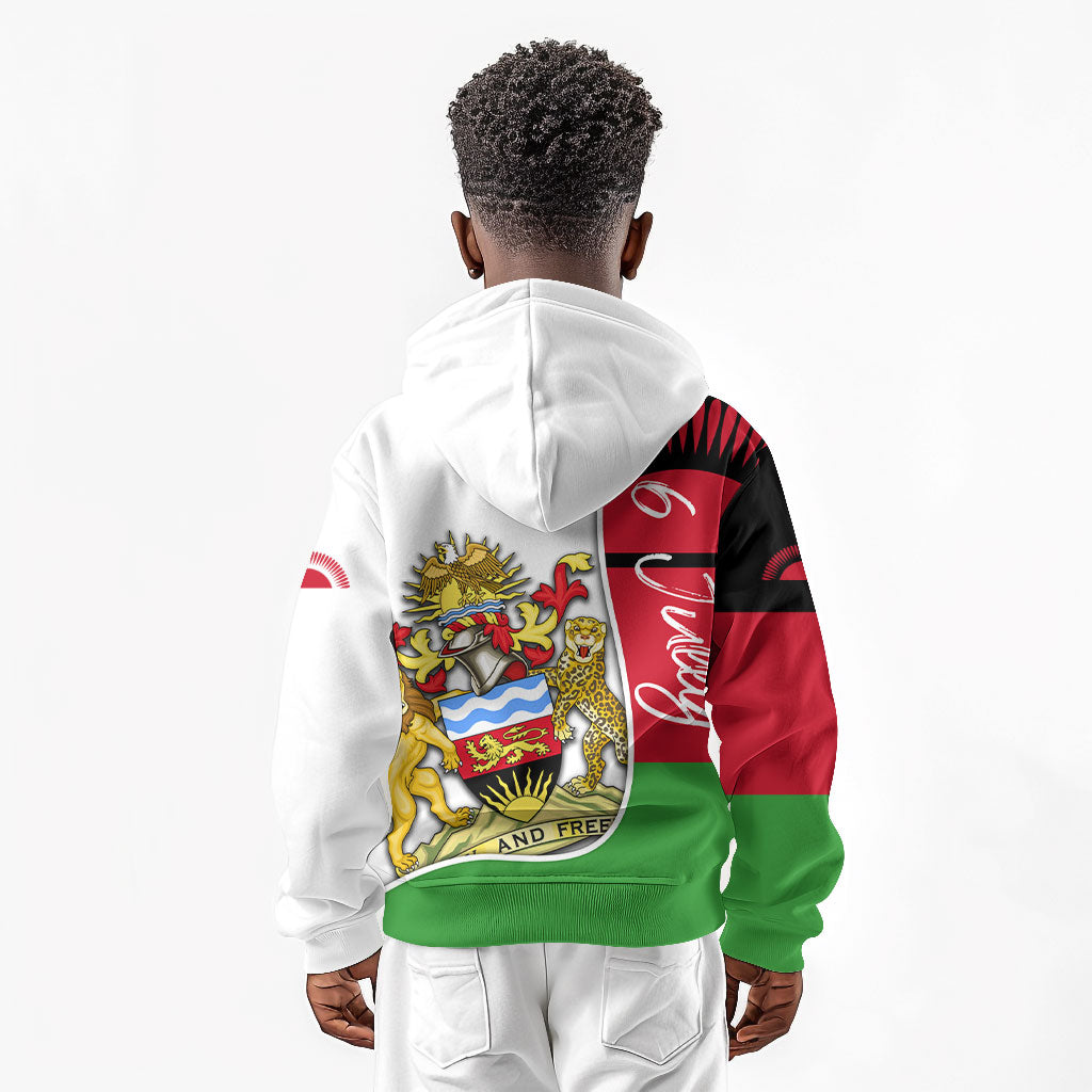 Malawi Independence Day 6 July Kid Hoodie Malawian Coat Of Arms Flag Ribbon