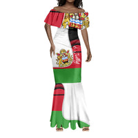 Malawi Independence Day 6 July Mermaid Dress Malawian Coat Of Arms Flag Ribbon