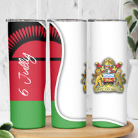 Malawi Independence Day 6 July Skinny Tumbler Malawian Coat Of Arms Flag Ribbon
