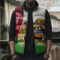 Malawi Independence Day 6 July Sleeveless Puffer Jacket Malawian Coat Of Arms Flag Ribbon