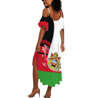Malawi Independence Day 6 July Summer Maxi Dress Malawian Coat Of Arms Flag Ribbon