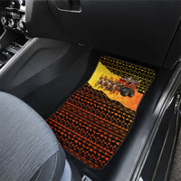 Tropical Christmas In July Santa Claus Car Mats Festive Hawaiian With Beach Reindeer Sleigh