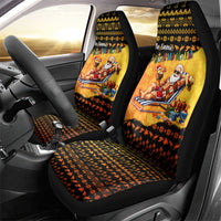 Tropical Christmas In July Santa Claus Car Seat Cover Festive Hawaiian With Beach Reindeer Sleigh