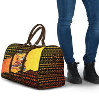 Tropical Christmas In July Santa Claus Travel Bag Festive Hawaiian With Beach Reindeer Sleigh