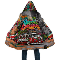 Tropical Christmas In July Candy Cane Surf Cloak Vibrant Street Art Beach Graffiti Graphic