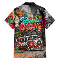 Tropical Christmas In July Candy Cane Surf Hawaiian Shirt Vibrant Street Art Beach Graffiti Graphic